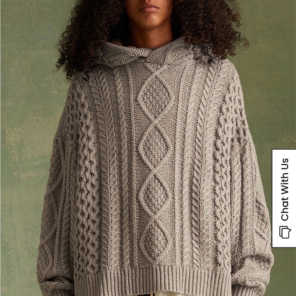 Essentials Fear of God Cable Knit Hoodie